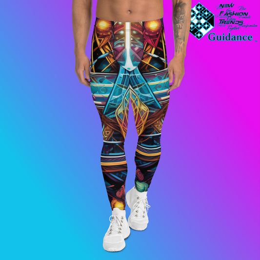 Artistic Men’s Leggings - Abstract Harmony Design - XGuidance