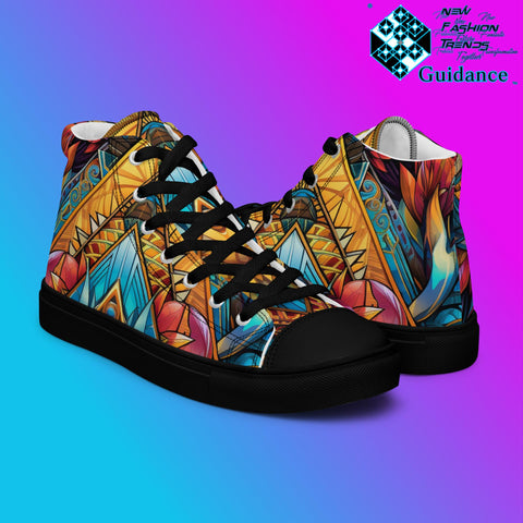 Angular Odyssey Shoes - Geometric High Tops - XGuidance