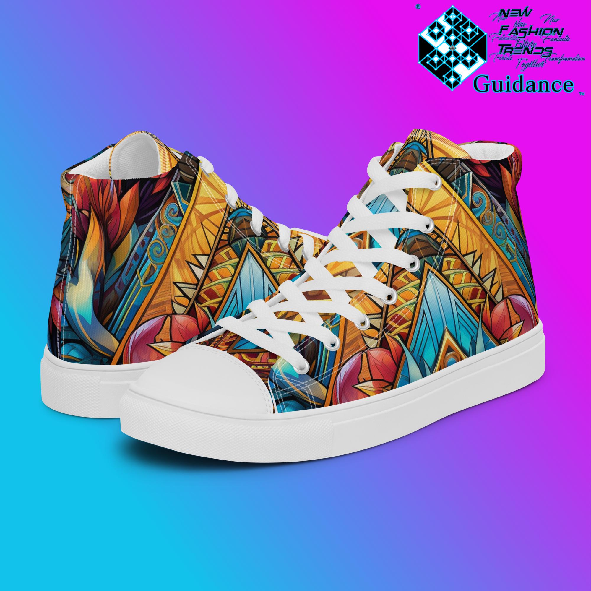 Angular Odyssey Shoes - Geometric High Tops - XGuidance