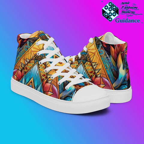 Angular Odyssey Shoes - Geometric High Tops - XGuidance